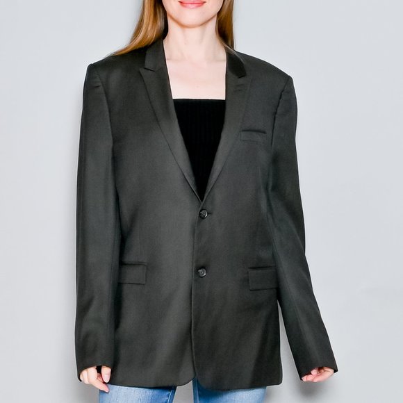 264. THE KOOPLES Dark Gray Wool Fitted Blazer 52R